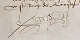 Firma de Maximiliano I