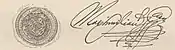 Firma de Maximiliano I