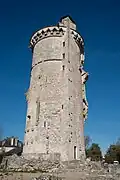 Matacanes con dinteles sobre ménsulas, decorados de trilobulados agujereados, donjon del château de Mehun-sur-Yèvre.