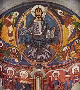 Pantocrator del Ábside de Sant Climent de Taüll (MNAC), Románico. Luz ubicua.