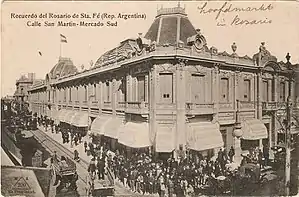 Mercado Central en 1903, esquina de San Luis