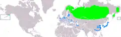 Distribución de Mergellus albellus