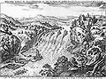 Cataratas del Rin y castillo de Laufen en 1642