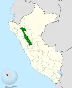 Distribución de Metallura theresiae