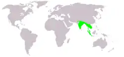 Distribución de la jacana bronceada