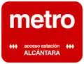 Letrero utilizado en los accesos a la estación hasta 1997.