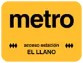 Letrero utilizado en los accesos a la estación hasta 1997.