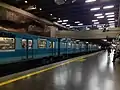 Un tren NS-74 detenido en la estación.