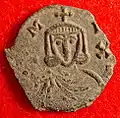 Follis del emperador bizantino Miguel I.