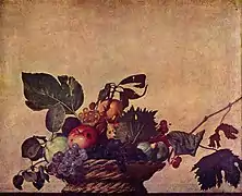 Caravaggio - Cesto con frutas