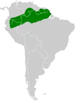 Distribución geográfica del soterillo acollarado.