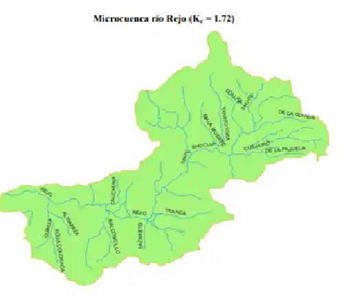  Forma de microcuencas oblonga alargada