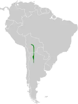 Distribución geográfica de la monterita cejirrufa.