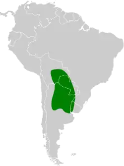 Distribución geográfica de la monterita cabecinegra.