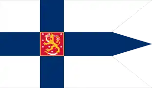 Pabellón de guerra de Finlandia.