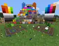 Bloques y objetos en Minetest.