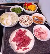 Mise en place para preparar cocina chifa