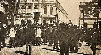 Sociedades obreras llegan a la Alameda.