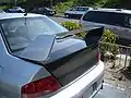 Alerón de un Mitsubishi Lancer Evolution