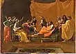 Moisés pisa la corona del faraón. Nicolás Poussin, 1645. Louvre, París
