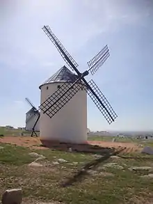 Molinos de viento en La Mancha.