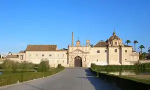 Vista de la Cartuja de Santa María de las Cuevas, panteón de la Casa de Alcalá.