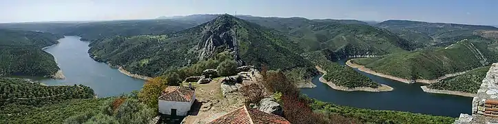 Parque Nacional de Monfragüe, en Extremadura. Vista desde el Castillo.