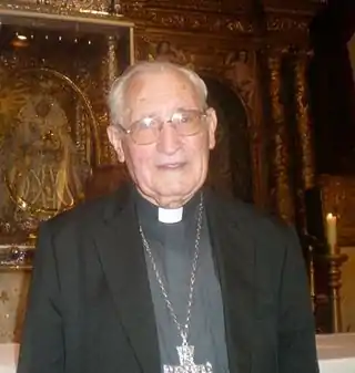 Damián Iguacen Borau (1916-2020), obispo de Barbastro (1970-1974), obispo de Teruel y Albarracín (1974-1984) y obispo de San Cristóbal de la Laguna (1984-1991).