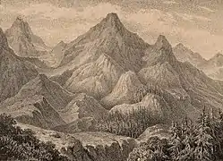 Monte Rotondo de la Histoire illustrée de la Corse de Galletti (1863)