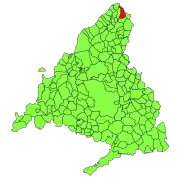 Extensión del término territorial dentro de la Comunidad de Madrid