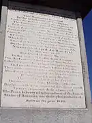 Inscripción en el Monumento Revolucionario de 1799