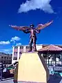 Plaza de Porco. Monumento al poblador del lugar.