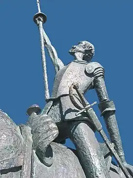 Detalle del Quijote, Monumento a Cervantes de Mar del Plata, Argentina