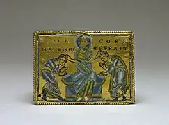 Jacob bendiciendo a Manasés y Efraín, Taller de Godefroy de Huy, Walters Art Museum, Baltimore.