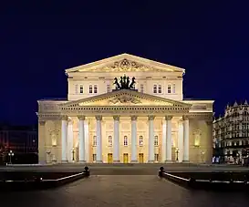 El Teatro Bolshoi en Moscú.