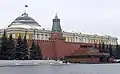 Mausoleo de Lenin frente al Kremlin de Moscú.