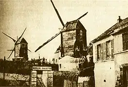 El moulin de la Galette hacia 1885.