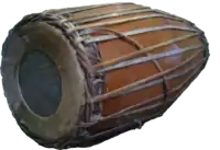 Tambor Mridangam, de la música carnática de la India.