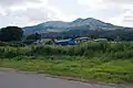 Monte Tsukuba visto desde Sakuragawa.