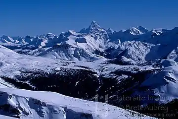 El monte Assiniboine visto desde Banff Sunshine Village