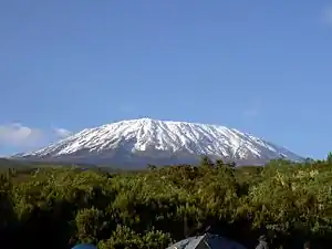 Vista del Kibo, pico principal del Kilimandjaro