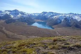   El lago Tennyson visto desde el sur