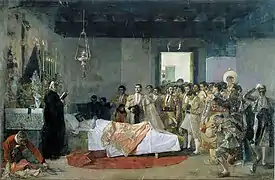 Muerte del maestro (1884), Museo de Bellas Artes de Sevilla.