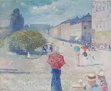 Primavera en la puerta de Karl Johan (1890), Galería de imágenes de Bergen.