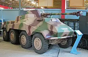 El SdKfz 234/4 del Museo alemán de tanques.