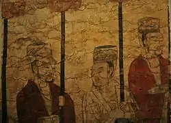 Miembros reales de la dinastía Ch'i del Norte (550-577).