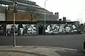 Lado oeste del mural Clutha Bar, Glasgow