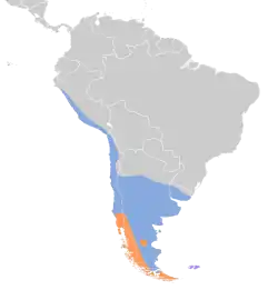 Distribución geográfica de la dormilona carinegra.