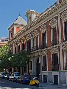 Fachada del palacio del Marqués de Cerralbo (actual Museo Cerralbo).