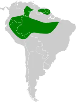 Distribución geográfica del bienteveo pechioscuro